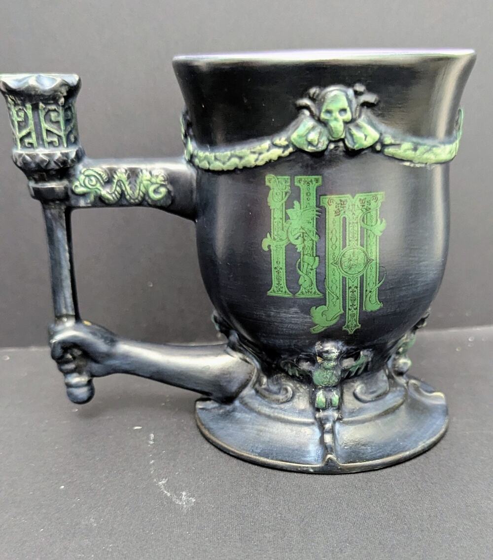 Disney Parks Haunted Mansion Exclusive Sculpted Plaque Mug Purple Black Green